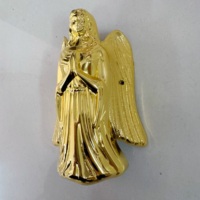 Accessoires et décorations funéraires de style américain en gros : coins de cercueil en plastique en forme d'ange, couleur argent et or