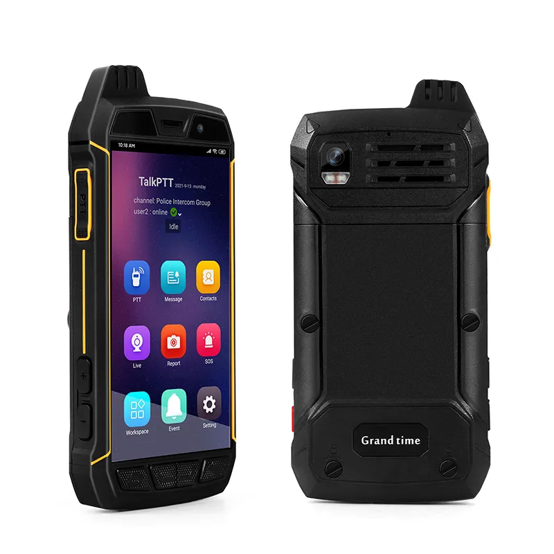 Grandtime Newest Touch Screen Body Worn Camera Waterproof Global POC Radio Unlimited Range Rugged Mobile Phone Walkie Talkie