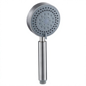 Cabezal de ducha de mano con 5 funciones, ahorrador de agua, de acero inoxidable cromado, con filtro, para renovación de baños en apartamentos. - Product Image 4