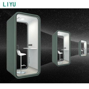Fábrica de Muebles Liyu Vende Directamente Cabinas Acústicas de Oficina, Espacios Modulares Privados y Silenciosos de Aluminio para Hoteles y Escuelas - Product Image 4