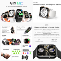 Montre connectée de marque, montres fabriquées en OEM, montre-bracelet Q19 MAX, bracelet intelligent sportif, Relojes Smart Watch Q19 MAX