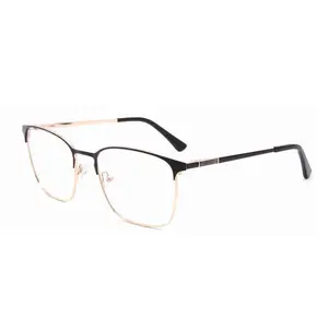 نظارات توني ستارك مربعة معدنية بحافة كاملة عالية الجودة ، نظارات رجالي ، إطارات نظارات ، إطار بصري