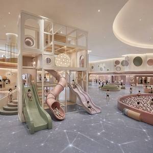 Parque de Juegos Interior Premium Morandi con Temática de Arte y Ciencia, con Piso Interactivo de Estrellas, Piscina de Pelotas y Zona Digital Inteligente - Product Image 1