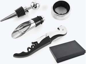 Hxy Tùy Chỉnh Rượu Vang Mở Chai Bộ 4Pcs Đen Giấy Hộp Quà Tặng Kim Loại Mới Hộp Quà Tặng Rượu Vang Mở Khuyến Mãi - Product Image 6