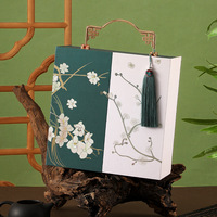 Nouvelle boîte cadeau de style chinois, boîte d'emballage portable de haute qualité en vert, boîte rétro exquise à poignée pour cadeaux souvenirs