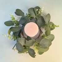 Couronne artificielle de Noël 25 cm, durable et écologique, pour bougies, décoration murale, de table ou de porte de placard – Meilleure vente