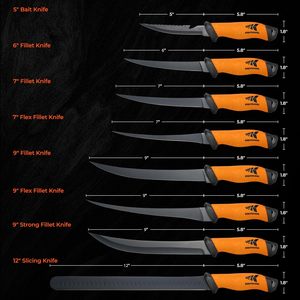 Coltello da Filettatura per Pesca con Lama in Acciaio Inossidabile, Ecologico, Durevole, di Livello Professionale, con Impugnatura Antiscivolo e Fodero Incluso - Product Image 5