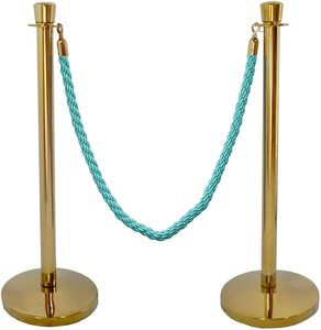 Venta al por Mayor de Barreras de Cuerda Trenzada de Acero Inoxidable con Acabado Dorado Mate de Alta Resistencia para Hoteles y Embarcaciones, 1000 mm de Altura - Product Image 6