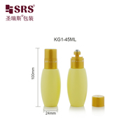 Bouteille à bille en plastique HDPE mat personnalisée avec bouchon rotatif marche/arrêt pour les liquides de massage et de soin de la peau