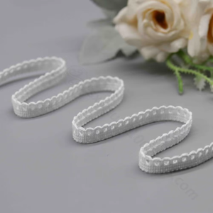 Bordure en dentelle soluble dans l'eau de 0,8 cm <span class=keywords><strong>pour</strong></span> les ourlets, les encolures, les voiles, les jupes Lolita, la lingerie et la décoration artisanale - Product Image 1