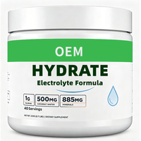 Formule d'électrolytes hydratants 320g 40 portions avec taurine, eau de coco et minéraux