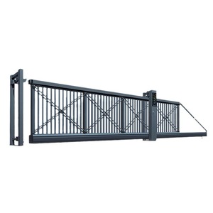 Puerta Corredera Inteligente Automática Telescópica Seccional Lineal Eléctrica Suspendida de Aleación de Aluminio de Estilo Minimalista Moderno Hengbo - Product Image 5