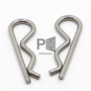 Clips de <span class=keywords><strong>goupille</strong></span> d'attelage en acier inoxydable 1/1, <span class=keywords><strong>2</strong></span>/1, 6/1, 8/<span class=keywords><strong>2</strong></span>/<span class=keywords><strong>2</strong></span>, 5/3/4/5mm, Clip de sécurité fendu en acier au Zinc, fusible fendu de Type R - Product Image 1