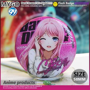 MYGOシルバーキラキラダブルフラッシュバッジ千早アノンラントカゲキャラクターピンブローチイタバッグギフト音楽愛好家向け - Product Image 3