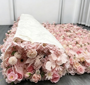 OFFERTA SPECIALE Decorazione per Matrimoni, Parete Floreale 3D Arrotolabile, Sfondo con Rose <span class=keywords><strong>Rosa</strong></span> per Cerimonie Nuziali - Product Image 6