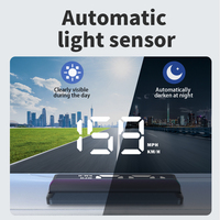 Layar Head Up Display (HUD) Mobil Digital Universal 100% dengan Garansi Pabrik 1 Tahun, GPS Speedometer W2 untuk Mobil, Truk, dan Bus