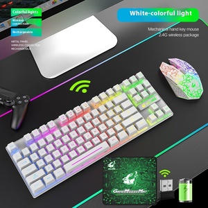 Ensemble <span class=keywords><strong>clavier</strong></span> <span class=keywords><strong>et</strong></span> <span class=keywords><strong>souris</strong></span> sans fil rétroéclairé T87 RGB, solution 2.4G, accessoire de jeu lumineux, combo <span class=keywords><strong>clavier</strong></span> <span class=keywords><strong>et</strong></span> <span class=keywords><strong>souris</strong></span> - Product Image 5