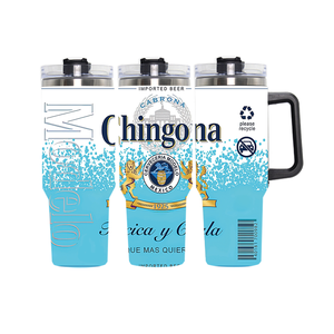 Cerveza de alta calidad Modelo chingona Mexico <span class=keywords><strong>bichota</strong></span> style 304 Acero inoxidable vacío 40oz vaso personalizado vasos con asa - Product Image 4