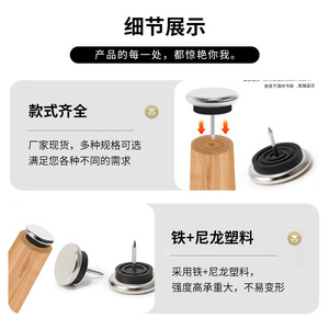 แผ่นป้องกันขาเฟอร์นิเจอร์โลหะฐานแบนกันลื่นสำหรับโต๊ะเก้าอี้โซฟา - Product Image 4