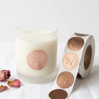 Étiquettes personnalisées avec logo en estampage à chaud, emballage en rouleau de qualité supérieure pour la marque de cosmétiques de luxe