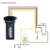 Dispositivo de Rastreo GPS para Vehículo SinoTrack ST-901 de Alta Calidad con 4 Cables, Localizador GPS en Tiempo Real para Coche con Corte de Motor Remoto