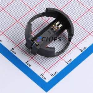 BS-170402 Button & Strip Battery Connector Connector Battery Holder Phosphor Bronze Gold - Product Image 1