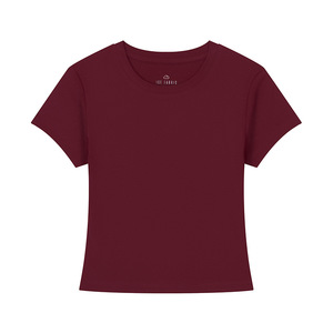 เสื้อยืดผู้หญิงทรงเข้ารูป 13 สี ผ้าฝ้าย 89.7% ผ้ายืด 10.3% คอกลม สีพื้น เสื้อยืดสาวๆ - Product Image 3