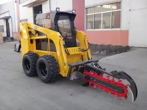 Skid Steer Loader Attachment Wheel Trencher Chain Trencher
