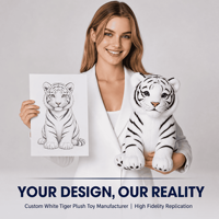 Fabricant de jouets en peluche Tigre Blanc Personnalisé OEM ODM Vente en Gros Animaux en Peluche Réalistes Poupées Douces Mascottes de Marque Articles Cadeaux
