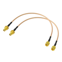 Cable coaxial RG316 de 10 cm con conector SMA hembra de panel a SMA macho, ensamblaje de fábrica