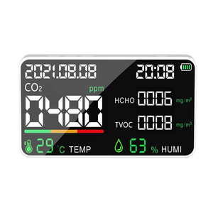 Air Quality Monitor CO2 TVOC HCHO Detector LCD Display Indoor Outdoor Use 1ppm Resolution Shenzhen Made - Product Image 3