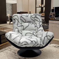 Sillón Reclinable Individual Moderno de Tela Rosa, Silla Mecedora sin Brazos, Estilo Casual y Suave para Dormitorio o Sala de Estar