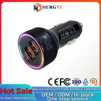 Chargeur de voiture 90W 3 ports PD 30W Type C QC3.0 USB 3 en 1 Super rapide avec port allume-cigare