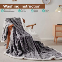 Vente en gros d'usine, couverture en polaire double couche super douce et confortable pour l'hiver, couverture en sherpa jacquard personnalisée pour lit et canapé