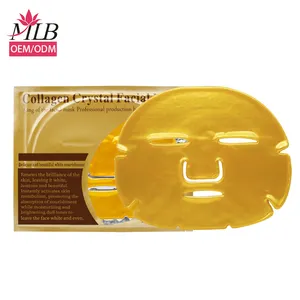 I migliori prodotti per la cura della pelle di fabbrica maschere per il viso sfuse oem maschera facciale in cristallo di collagene bio idratante in oro