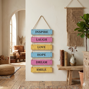Arte de Pared de Madera Hecho a Mano, Decoración Colgante para Sala de Estar, Dormitorio, Oficina, Estilo Rústico Moderno, Decoración del Hogar, Artículo de Regalo - Product Image 3
