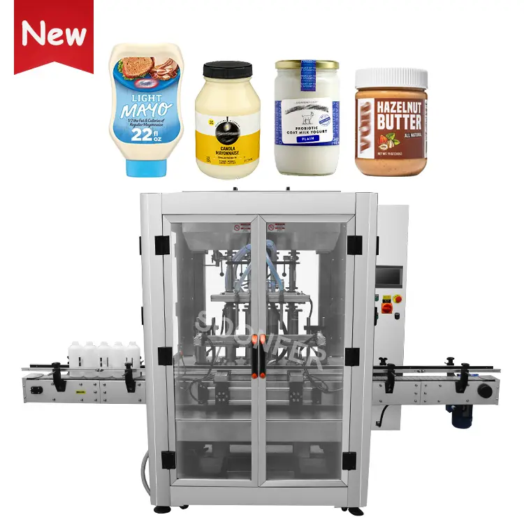 Automatic mayonnaise butter sauce yogurt bottling machine filling machine line