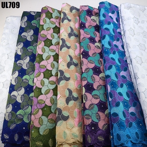 100% स्विस कपास की आवाज फीता कपड़े उच्च गुणवत्ता वाली स्विस कपास की आवाज फीता, एक अफ्रीकी सूखी फीता - Product Image 6