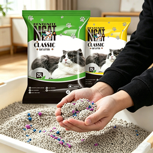 Litière pour chats en bentonite de qualité supérieure Sand Cat Wholesale, contrôle des odeurs, 99 % sans poussière, Arena Sanitaria Para Gatos - Product Image 1