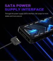 Contrôleur ARGB 2-en-1 professionnel en stock pour ventilateurs de PC gaming, hub de contrôle de ventilateurs RGB à changement de couleur pour refroidissement de PC