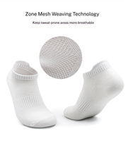 Chaussettes de sport basses pour hommes en coton tricoté respirant avec talon renforcé, fines et légères pour l'été