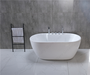 Blanc Durable Drain Central <span class=keywords><strong>Baignoire</strong></span> Chine 1500mm Moderne Acrylique Autoportante De Forme Ovale Tremper 1 Personne <span class=keywords><strong>Baignoire</strong></span> - Product Image 4