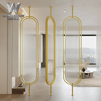 Paravent de séparation de pièce en métal rotatif multifonctionnel en acier inoxydable, design moderne Changhong, personnalisable pour la maison