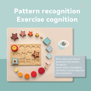 Puzzles empilables <span class=keywords><strong>en</strong></span> silicone avec base <span class=keywords><strong>en</strong></span> <span class=keywords><strong>bois</strong></span> Tasses gigognes souples <span class=keywords><strong>Arc</strong></span>-<span class=keywords><strong>en</strong></span>-<span class=keywords><strong>ciel</strong></span> Montessori Formes Reconnaissance des couleurs pour garçons et filles - Product Image 3