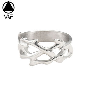 VAF Anillo de Espinas Huecas de Acero Inoxidable con Dientes de Dragón Anillo De Espinas Huecas Hohler Dornenring Bague Epines Creuses - Product Image 1