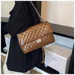 2025 thời trang mới cho phong cách chần chuỗi túi cho phụ nữ công suất lớn dây đeo duy nhất Vai PU da chính hãng - Product Image 3