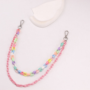 Double Layer Colorful Acrylic <b>Waist</b> <b>Chain</b> Hip Hop Street Style Pants <b>Chain</b> Accessory For Daily Wear - Product Image 4