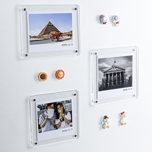 Cadre photo magnétique vierge en acrylique, aimant de réfrigérateur, cadre photo en verre organique, cadre transparent - Product Image 4