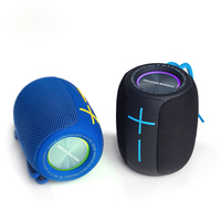 Mini caixa de som portátil hb618, 5w, pequena, à prova d' água ipx6, tf, fm, aux, tws, bt, azul, para música, ar livre