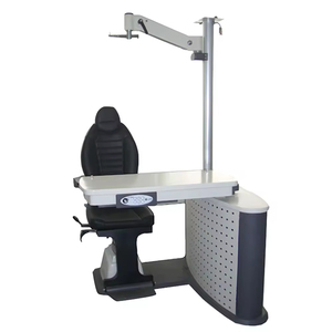 Unité de table d'optométrie ergonomique européenne avec chaise de réfraction ophtalmique, table coulissante en métal et conception stable - Product Image 1